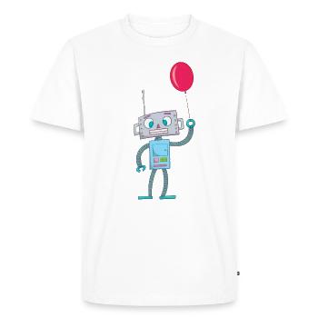Cute Robot Kids Tees - Men's Premium Organic T-Shirt - white - Front - Nico (187cm)