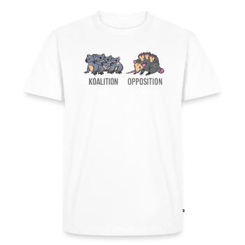 Koala coalition opossum politique d’opposition motif - T-shirt Premium bio Homme - blanc - Devant - Nico (187cm)