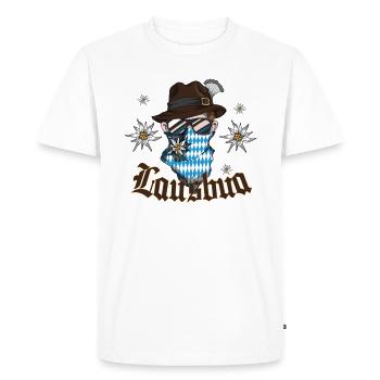 Costumes traditionnels Bavière Allemagne du Sud Dirndl Lausbua - T-shirt Premium bio Homme - blanc - Devant - Nico (187cm)