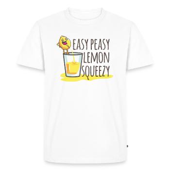 Citron Citron Drôle de mauvais fruit Jus de citron - T-shirt Premium bio Homme - blanc - Devant - Nico (187cm)