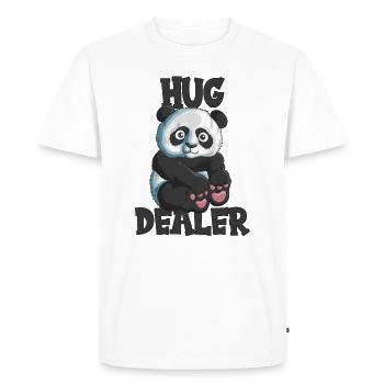 Panda Bear Hugs You Hug Dealer Hug Panda - Men's Premium Organic T-Shirt - white - Front - Nico (187cm)