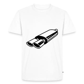 Exhaust Tuning - Men's Premium Organic T-Shirt - white - Front - Nico (187cm)