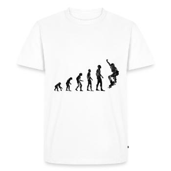 Evolution Skateboarder Skateboard Skater Skate - T-shirt Premium bio Homme - blanc - Devant - Nico (187cm)