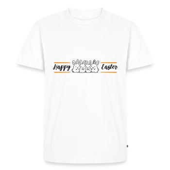 Équipe des lapins de Joyeuses Pâques - T-shirt Premium bio Homme - blanc - Devant - Nico (187cm)