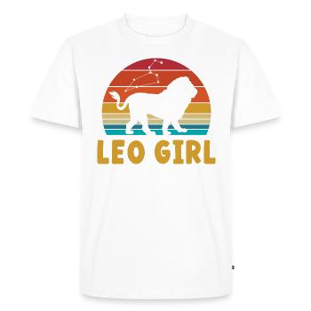 Zodiac sign Leo - Men's Premium Organic T-Shirt - white - Front - Nico (187cm)