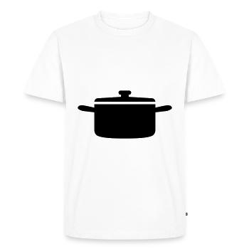 symbole de marmite - T-shirt Premium bio Homme - blanc - Devant - Nico (187cm)