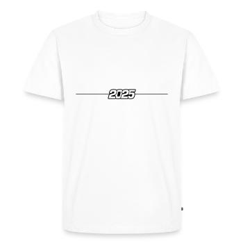Année 2025 - T-shirt Premium bio Homme - blanc - Devant - Nico (187cm)