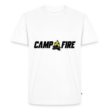 Campfire - Men's Premium Organic T-Shirt - white - Front - Nico (187cm)