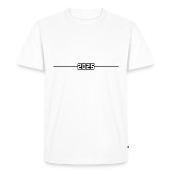 Année 2025 - T-shirt Premium bio Homme - blanc - Devant - Nico (187cm)