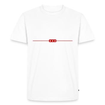 Star Line Icon - Men's Premium Organic T-Shirt - white - Front - Nico (187cm)