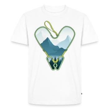 via ferrata sommet - T-shirt Premium bio Homme - blanc - Devant - Nico (187cm)