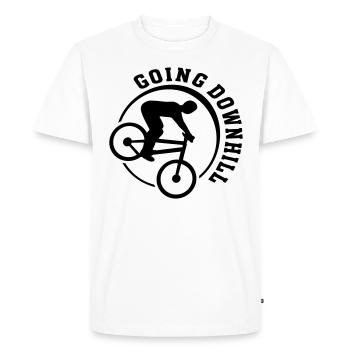 bike biker vtt vélo tout terrain - T-shirt Premium bio Homme - blanc - Devant - Nico (187cm)