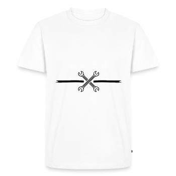 wrench icon - Men's Premium Organic T-Shirt - white - Front - Nico (187cm)