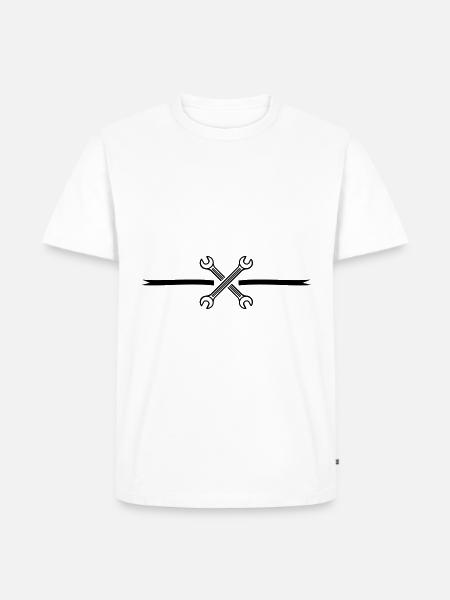 wrench icon - Men's Premium Organic T-Shirt - white