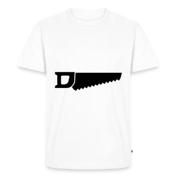 Icône de scie - T-shirt Premium bio Homme - blanc - Devant - Nico (187cm)