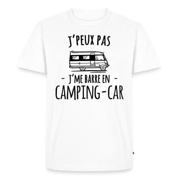 Cadeau Camping-car - camping-cariste - T-shirt Premium bio Homme - blanc - Devant - Nico (187cm)