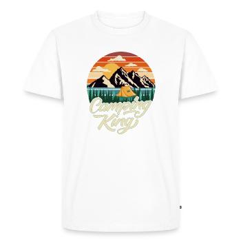 Camping - T-shirt Premium bio Homme - blanc - Devant - Nico (187cm)