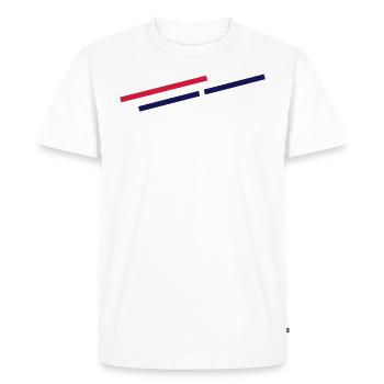 Stripes - Vector 3 Colors - Diagonal - Men's Premium Organic T-Shirt - white - Front - Nico (187cm)