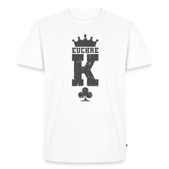 Euchre Cross King Card Game Playing Cards - Men's Premium Organic T-Shirt - white - Front - Nico (187cm)