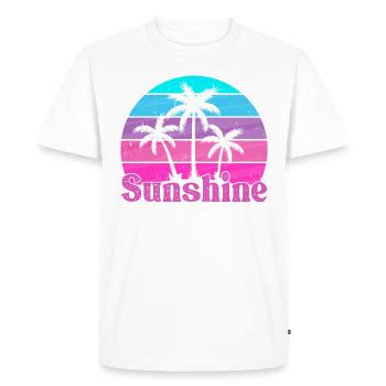 Rétro Soleil - T-shirt Premium bio Homme - blanc - Devant - Nico (187cm)
