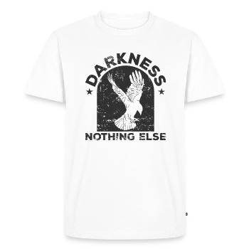 Darkness Nothing Else Crow Raven Bird - Men's Premium Organic T-Shirt - white - Front - Nico (187cm)
