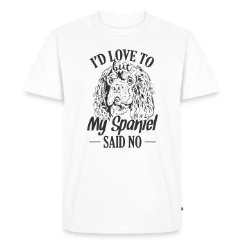 J’adorerais mais mon épagneul a dit No Cockerspaniel - T-shirt Premium bio Homme - blanc - Devant - Nico (187cm)