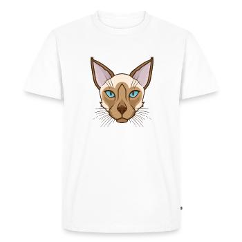 Siamese Cat Profile Picture Pet Male - Men's Premium Organic T-Shirt - white - Front - Nico (187cm)