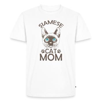 Chat siamois Maman Race de chat de compagnie - T-shirt Premium bio Homme - blanc - Devant - Nico (187cm)