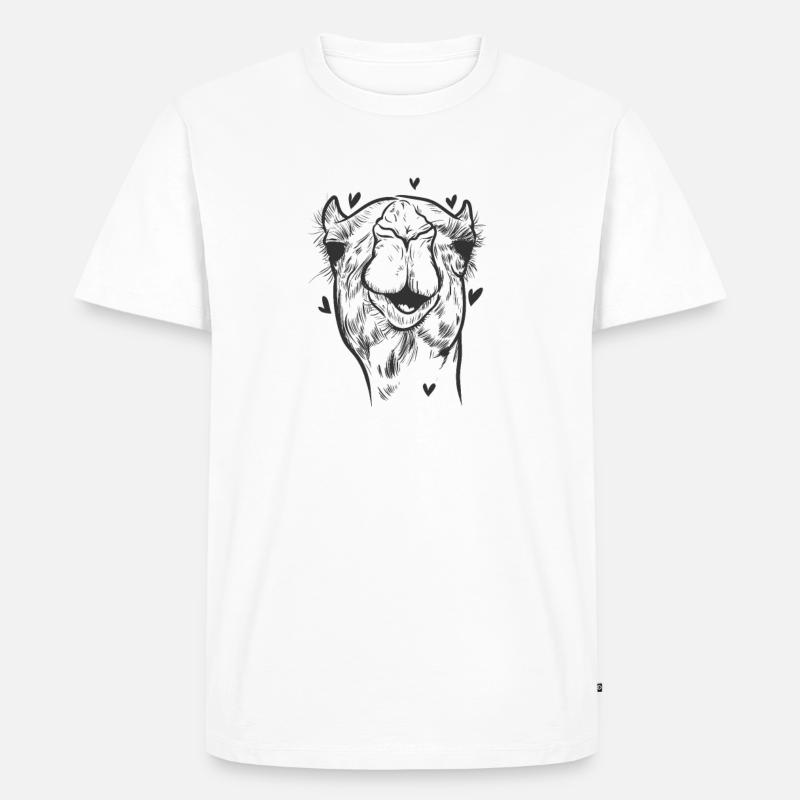 Kamel Höcker Savanne Wüste Dromedar - Männer Premium Bio T-Shirt - Weiß