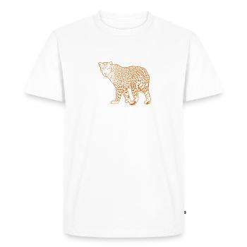 Léopard dans le Big Cat sauvage Afrique - T-shirt Premium bio Homme - blanc - Devant - Nico (187cm)