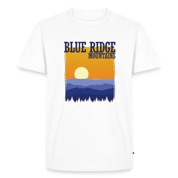 Blue Ridge Mountains, Appalaches, Mont Mitchell - T-shirt Premium bio Homme - blanc - Devant - Nico (187cm)