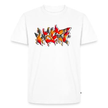 Vêtements Graffiti - T-shirt Premium bio Homme - blanc - Devant - Nico (187cm)