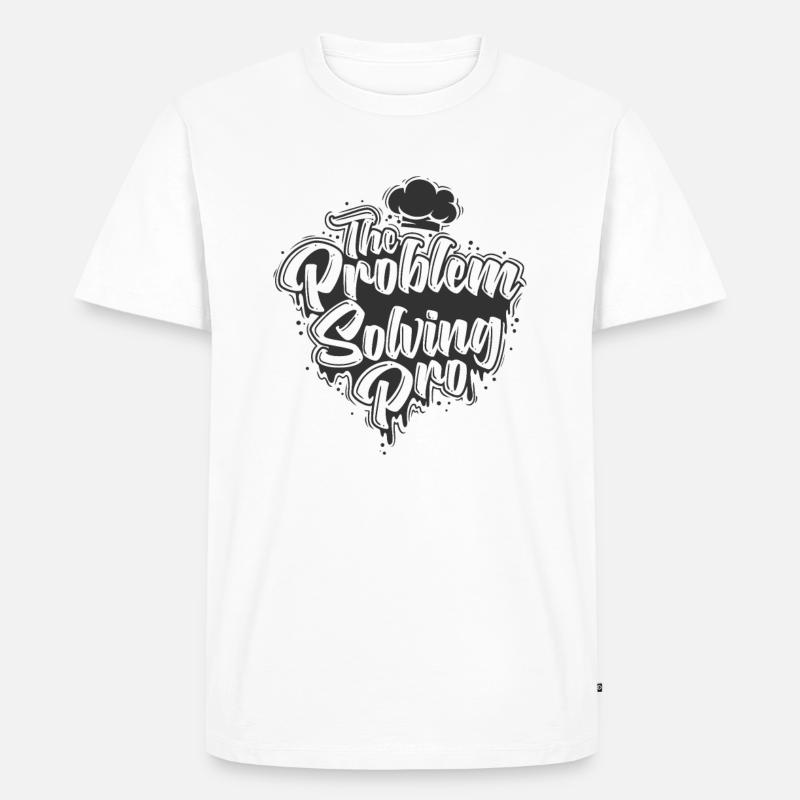 The Problem-Solving Pro - Männer Premium Bio T-Shirt - Weiß