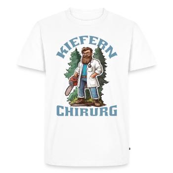 Kiefernchirurg Holzfäller Waldarbeiter Förster - Männer Premium Bio T-Shirt - Weiß - Vorne - Nico (187cm)