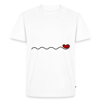 ornements de cœur - T-shirt Premium bio Homme - blanc - Devant - Nico (187cm)