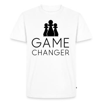 GAME CHANGER - Chess T-Shirt - Gift idea - Men's Premium Organic T-Shirt - white - Front - Nico (187cm)