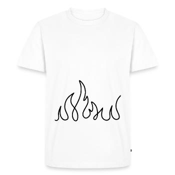 Feu illustration - T-shirt Premium bio Homme - blanc - Devant - Nico (187cm)