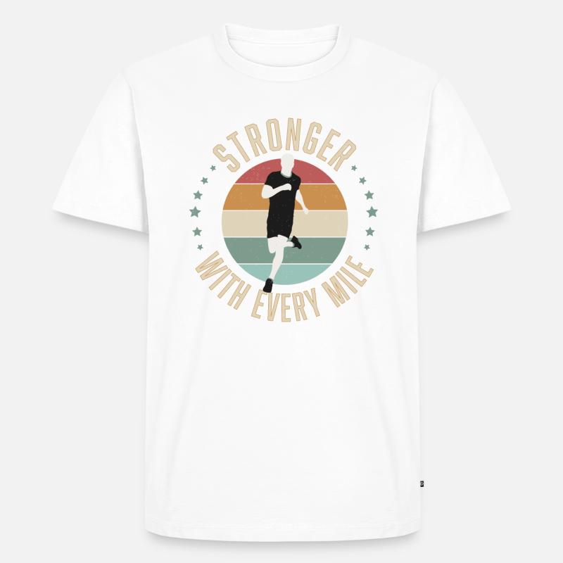 Läufer mit Leidenschaft - Männer Premium Bio T-Shirt - Weiß