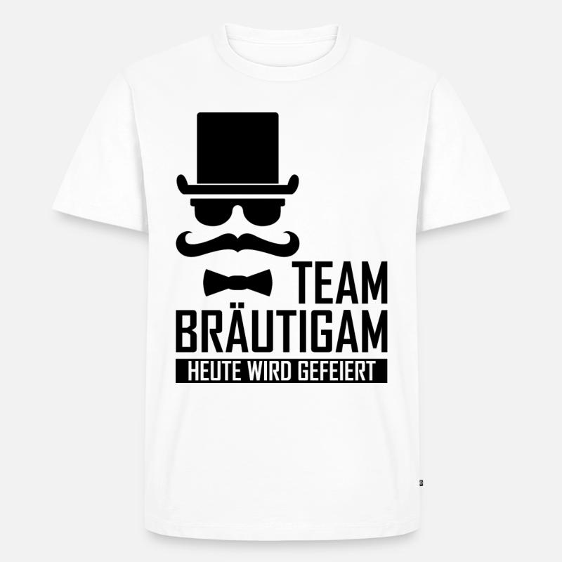 Team Bräutigam 7 - Männer Premium Bio T-Shirt - Weiß