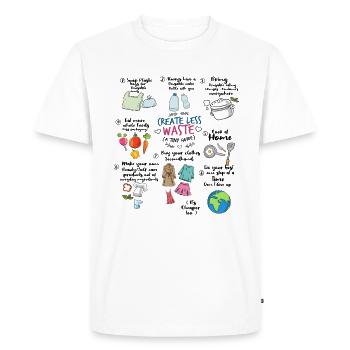 Créez moins de guide de recyclage des déchets - T-shirt Premium bio Homme - blanc - Devant - Nico (187cm)