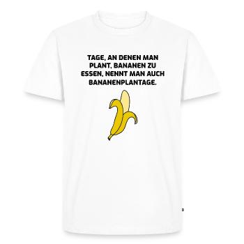 Cadeau drôle de plantation de bananes - T-shirt Premium bio Homme - blanc - Devant - Nico (187cm)