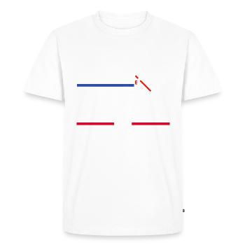 Who voted for Biden owes me gas money - Men's Premium Organic T-Shirt - white - Front - Nico (187cm)