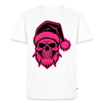 Santa Claus Skull - Men's Premium Organic T-Shirt - white - Front - Nico (187cm)