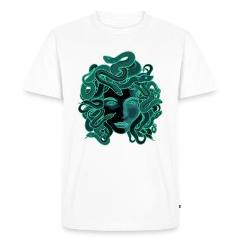 Ancient Greek Mythological Medusa - Men's Premium Organic T-Shirt - white - Front - Nico (187cm)