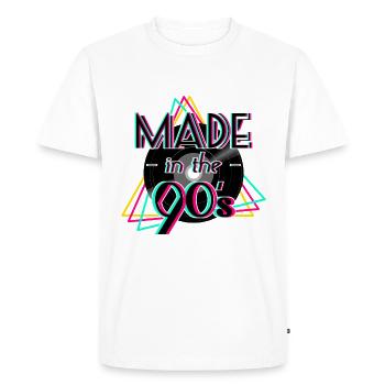 nineties - Men's Premium Organic T-Shirt - white - Front - Nico (187cm)