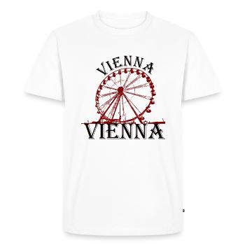 Vienne Vienne Risenrad Prater Vienna Tourist - T-shirt Premium bio Homme - blanc - Devant - Nico (187cm)