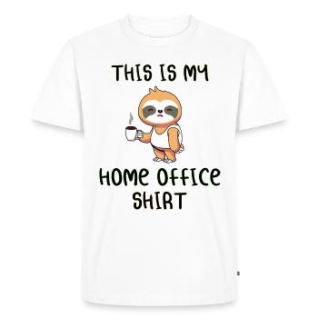 Sloth Home Office This Is My Home Office T-Shirt - Men's Premium Organic T-Shirt - white - Front - Nico (187cm)