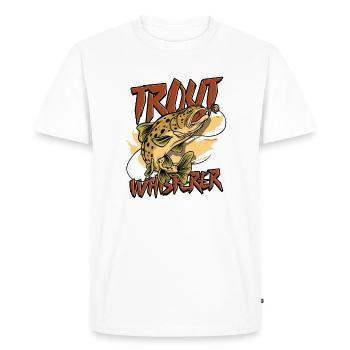 Chuchoteur de truite – Poisson de truite pour un pêcheur - T-shirt Premium bio Homme - blanc - Devant - Nico (187cm)