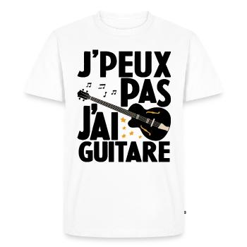 Je Peux Pas J'ai Guitare Drôle Guitare - T-shirt Premium bio Homme - blanc - Devant - Nico (187cm)