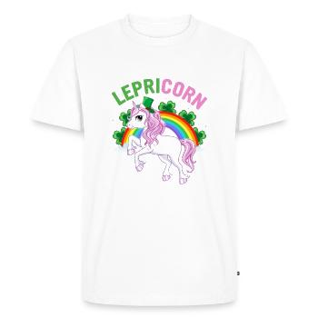 St Paddys St Patricksday St Patrick Day - T-shirt Premium bio Homme - blanc - Devant - Nico (187cm)